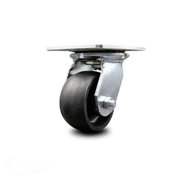 4 Inch Heavy Duty Top Plate Glass Filled Nylon Swivel Caster with Ball Bearing